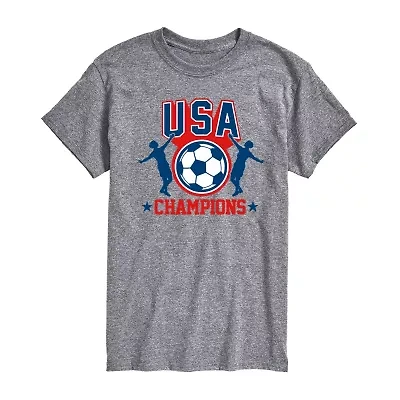 Mens Short Sleeve USA Soccer Graphic T-Shirt