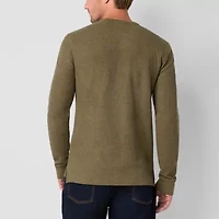 mutual weave Mens Crew Neck Long Sleeve T-Shirt