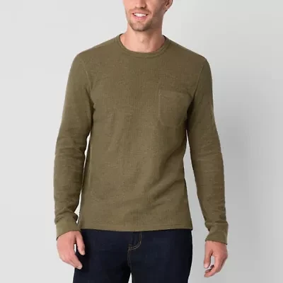 mutual weave Mens Crew Neck Long Sleeve T-Shirt