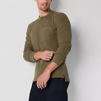mutual weave Mens Crew Neck Long Sleeve T-Shirt