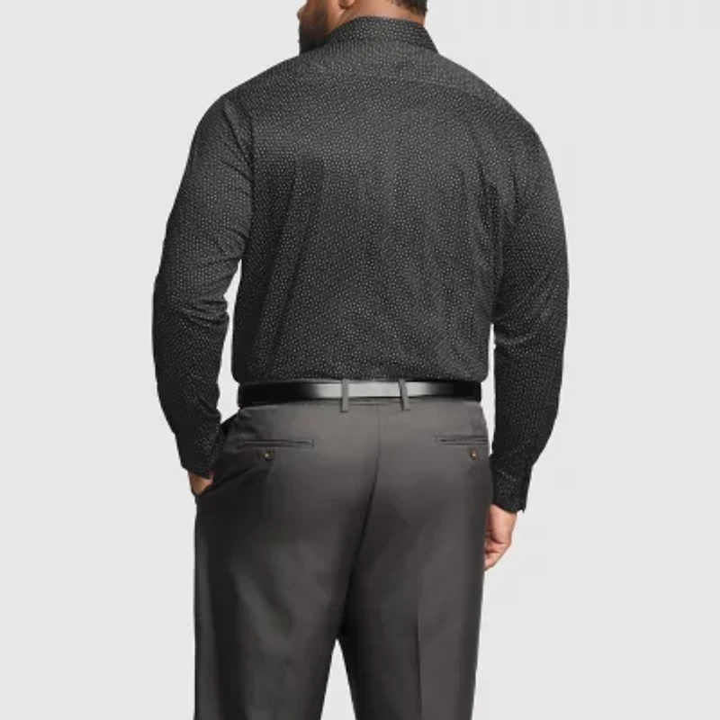 Van Heusen Big and Tall Ultra Flex Mens Regular Fit Wrinkle Free Long Sleeve Dress Shirt