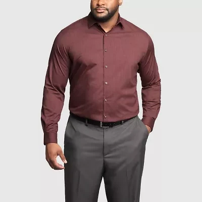 Van Heusen Comfort Performance Mens Big & Tall Classic Fit Stretch Fabric Wrinkle Free Long Sleeve Dress Shirt