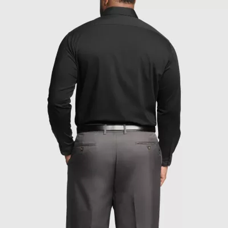 Van Heusen Comfort Performance Mens Big & Tall Classic Fit Stretch Fabric Wrinkle Free Long Sleeve Dress Shirt