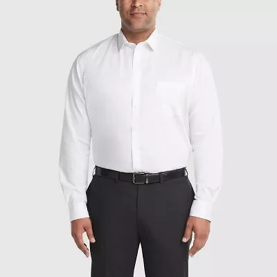 Van Heusen Big And Tall Ultra Flex Wrinkle Free Mens Regular Fit Long Sleeve Dress Shirt