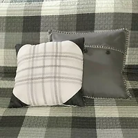 Madison Park Pioneer 6-Pc Printed Herringbone Quilt Set With Throw Pillows