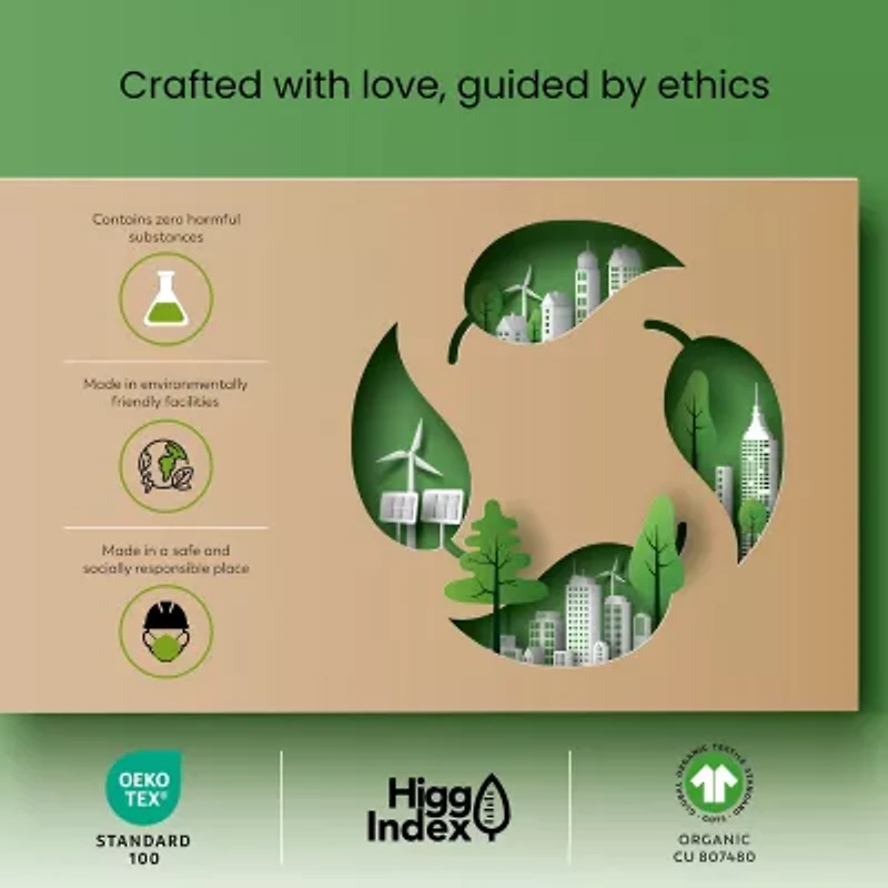 Purity Home Organic Cotton 300 Thread Count Eco-Friendly Sheet Set & Pillowcases