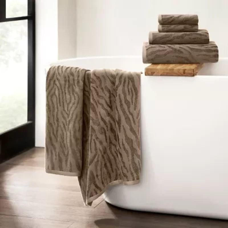 Fieldcrest Oversized Zebra Textured Bath Towel