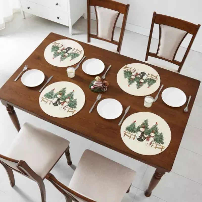 Avanti Country Snowmen Round 4-pc. Placemat