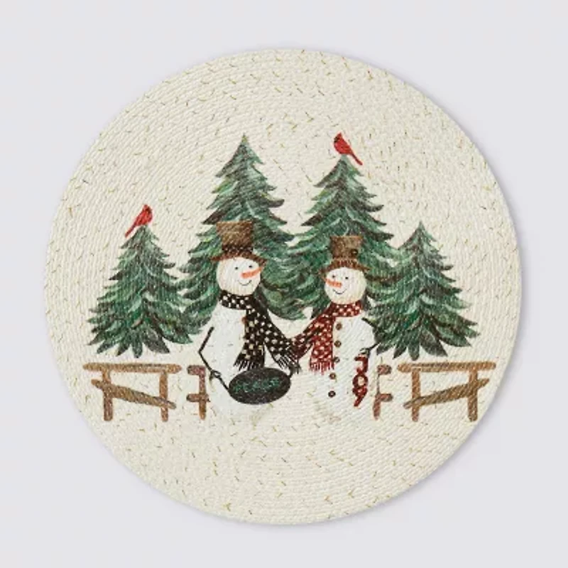 Avanti Country Snowmen Round 4-pc. Placemat