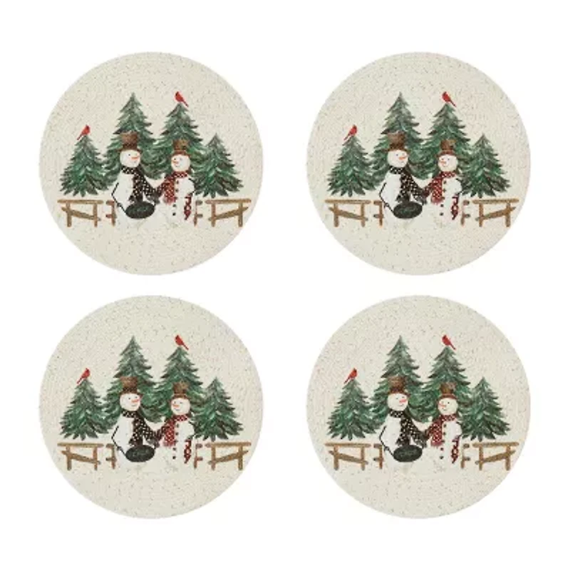 Avanti Country Snowmen Round 4-pc. Placemat