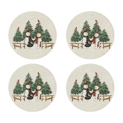 Avanti Country Snowmen Round 4-pc. Placemat