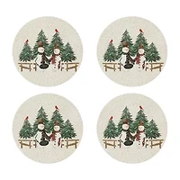 Avanti Country Snowmen Round 4-pc. Placemat