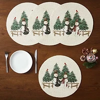 Avanti Country Snowmen Round 4-pc. Placemat
