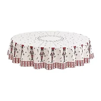Avanti Nutcracker Candy Holiday Round Tablecloth