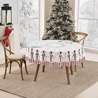 Avanti Nutcracker Candy Holiday Round Tablecloth