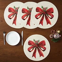 Avanti Christmas Ribbon 4-pc.Placemat