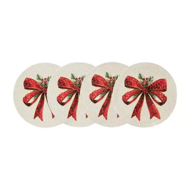 Avanti Christmas Ribbon 4-pc.Placemat