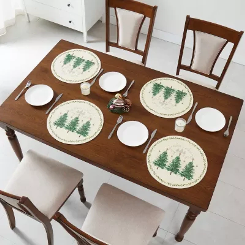 Avanti Trees Holiday Round 4-pc. Placemat