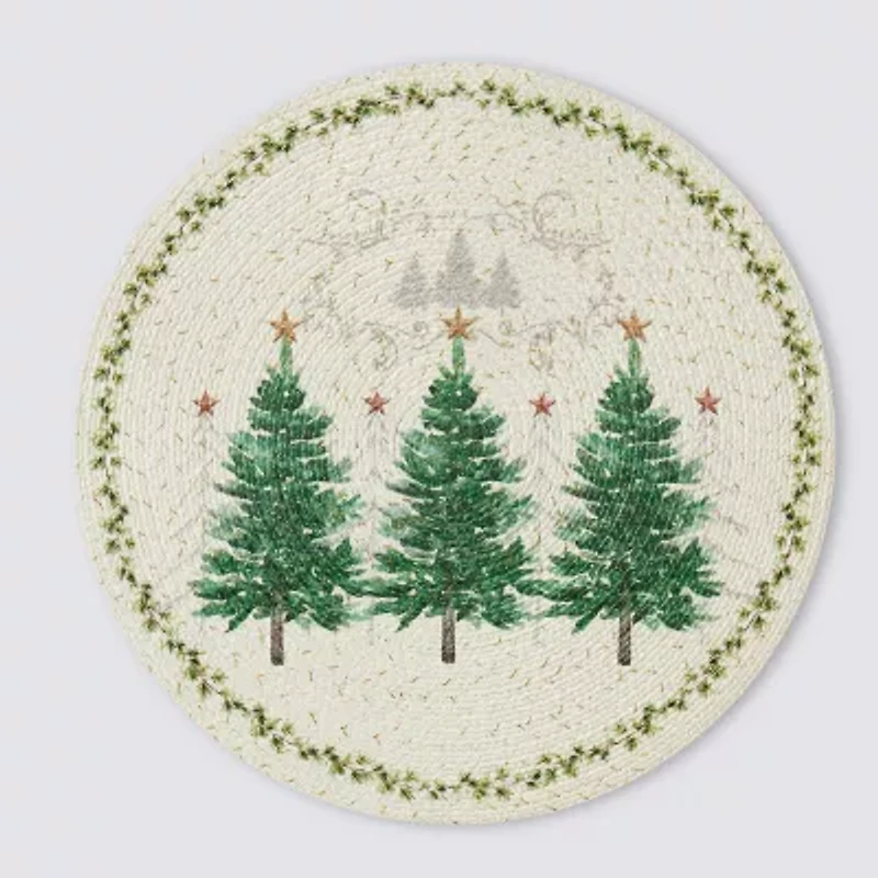 Avanti Trees Holiday Round 4-pc. Placemat