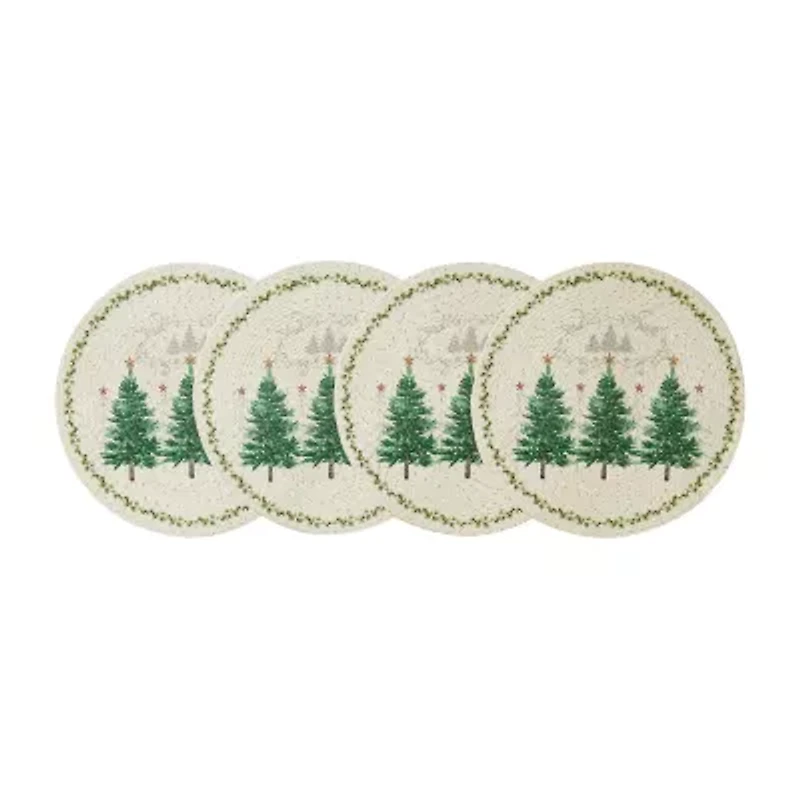 Avanti Trees Holiday Round 4-pc. Placemat