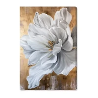 ART REMEDY® Art Remedy "Bloom White Petals" Giclee Canvas Print, Floral And Botanical Canvas Art