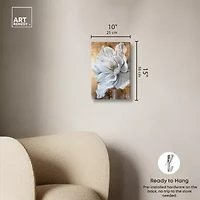 ART REMEDY® Art Remedy "Bloom White Petals" Giclee Canvas Print, Floral And Botanical Canvas Art