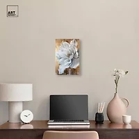 ART REMEDY® Art Remedy "Bloom White Petals" Giclee Canvas Print, Floral And Botanical Canvas Art