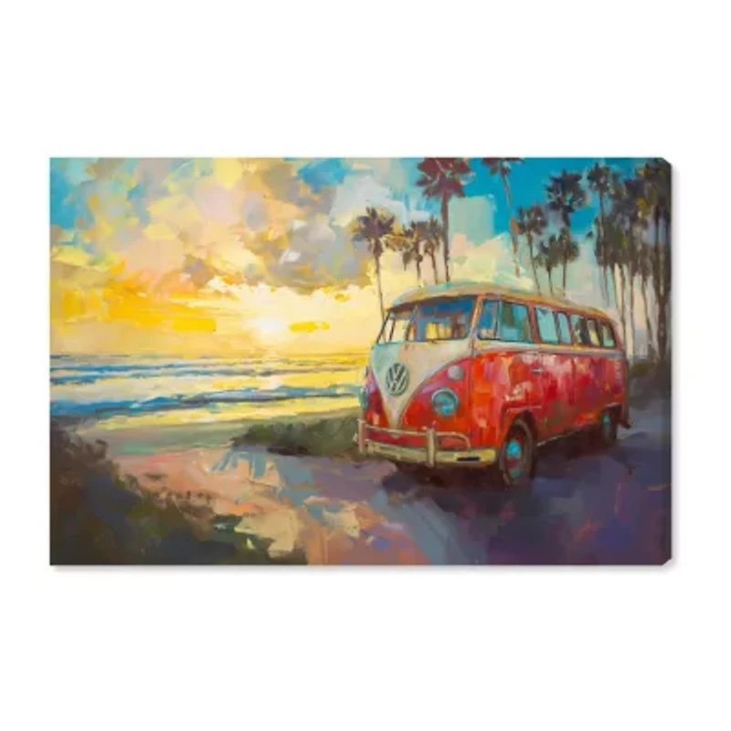ART REMEDY® "Memories At The Beach" Giclee Canvas Print, Entertainment And Hobbies Canvas Art