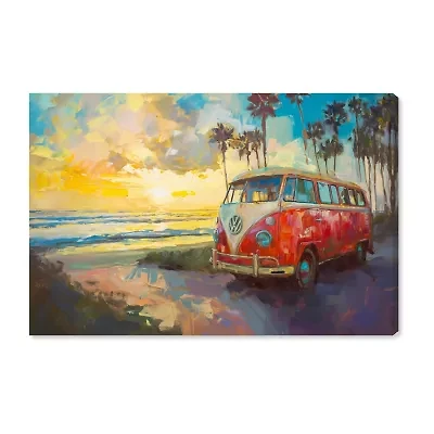 ART REMEDY® "Memories At The Beach" Giclee Canvas Print, Entertainment And Hobbies Canvas Art