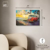 ART REMEDY® "Memories At The Beach" Giclee Canvas Print, Entertainment And Hobbies Canvas Art