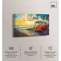 ART REMEDY® "Memories At The Beach" Giclee Canvas Print, Entertainment And Hobbies Canvas Art