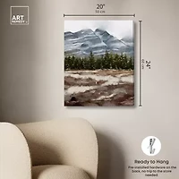 ART REMEDY® "February Rocks Landscape" Giclee Nature And Landscape Canvas Art