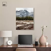 ART REMEDY® "February Rocks Landscape" Giclee Nature And Landscape Canvas Art