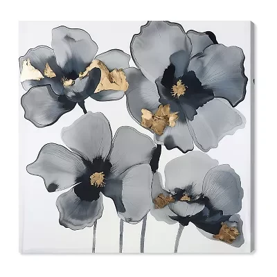 ART REMEDY® "Drama Flora" Giclee Floral And Botanical Canvas Art