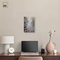 ART REMEDY® Art Remedy "Pink Impressionisty Lilypads" Giclee Canvas Print, Nature And Landscape Canvas Art