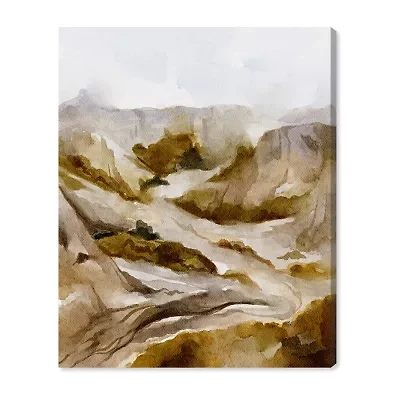 ART REMEDY® Art Remedy "Winter End Rock Mountain" Giclee Canvas Print
