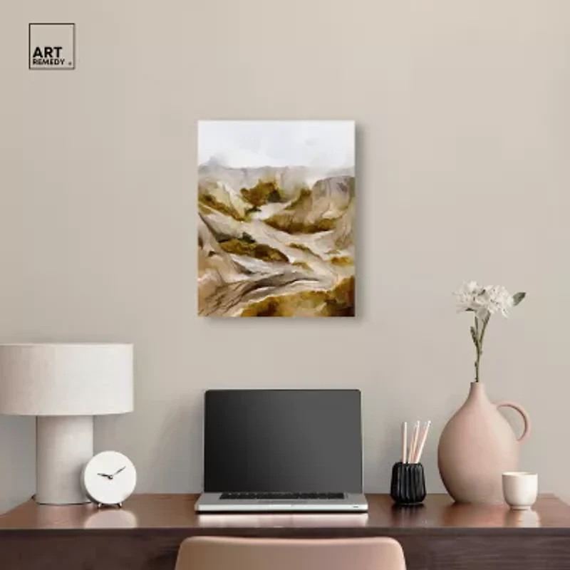 ART REMEDY® Art Remedy "Winter End Rock Mountain" Giclee Canvas Print