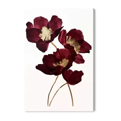 ART REMEDY® "Wine Flowers" Giclee Floral And Botanical Canvas Art
