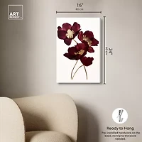 ART REMEDY® "Wine Flowers" Giclee Floral And Botanical Canvas Art