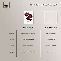 ART REMEDY® "Wine Flowers" Giclee Floral And Botanical Canvas Art