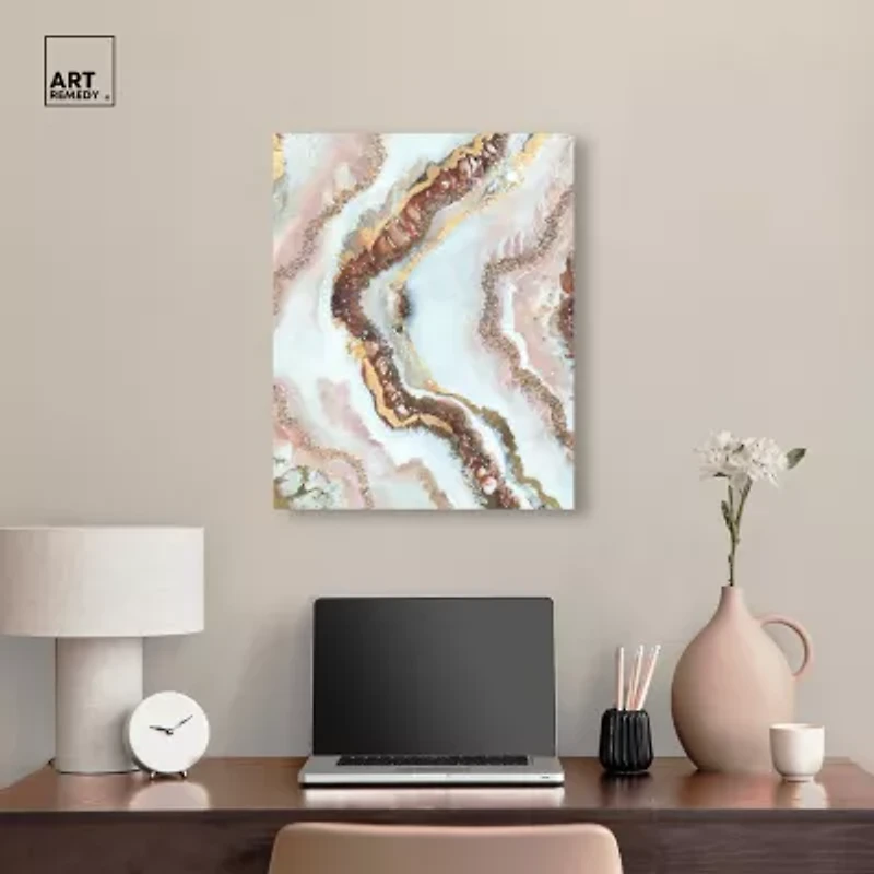 ART REMEDY® Art Remedy "Blush Geode" Giclee Canvas Print