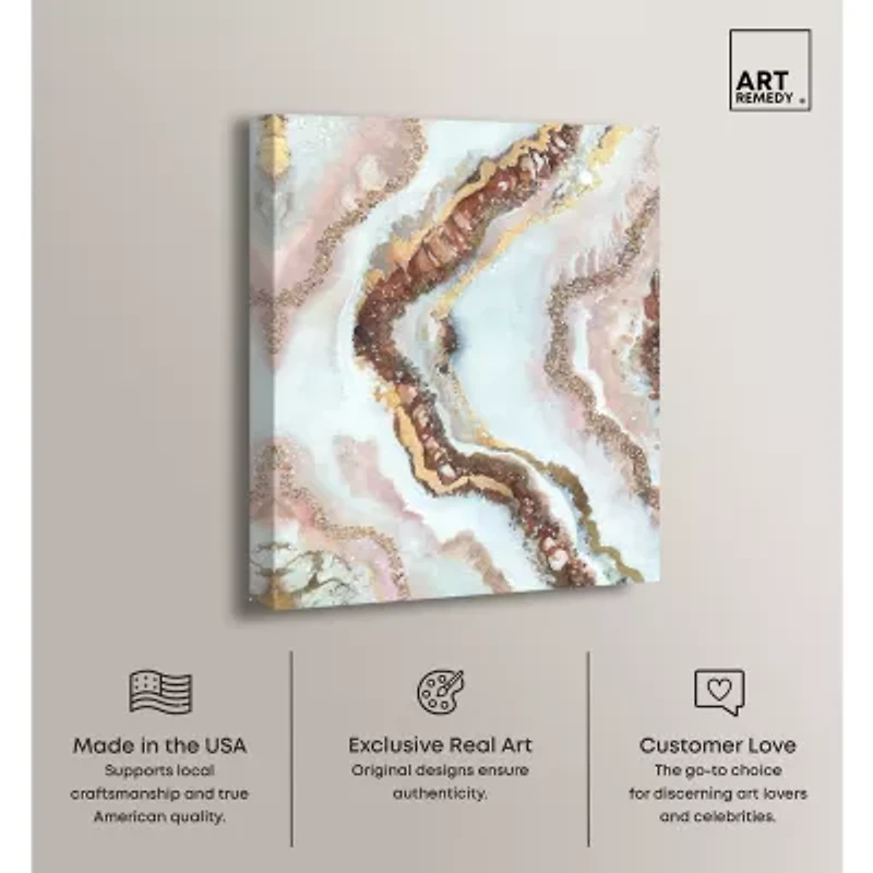 ART REMEDY® Art Remedy "Blush Geode" Giclee Canvas Print