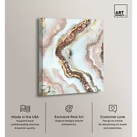 ART REMEDY® Art Remedy "Blush Geode" Giclee Canvas Print