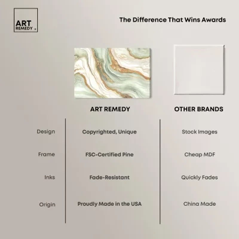 ART REMEDY® Art Remedy "Green And Gold" Giclee Canvas Print
