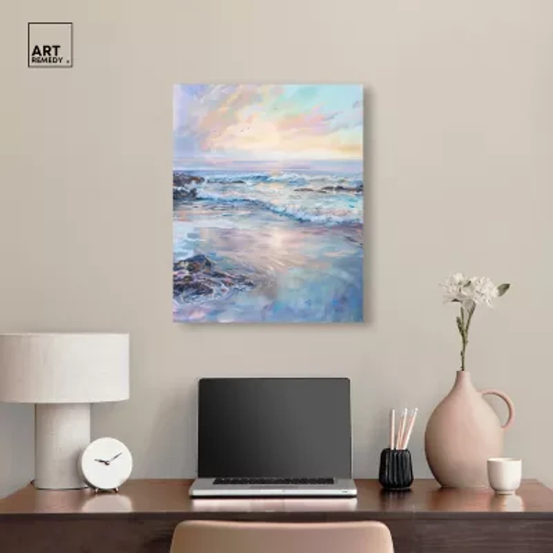 ART REMEDY® "Dreamy Shoreline" Giclee Nature And Landscape Canvas Art