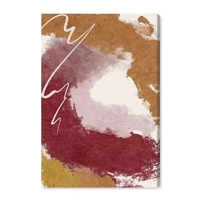 ART REMEDY® "Burgundy And Cork" Giclee Canvas Print, Abstract Canvas Art