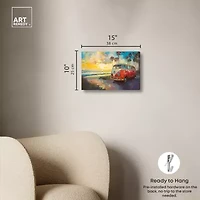 ART REMEDY® Art Remedy "Memories At The Beach" Giclee Canvas Print, Entertainment And Hobbies Canvas Art