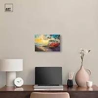 ART REMEDY® Art Remedy "Memories At The Beach" Giclee Canvas Print, Entertainment And Hobbies Canvas Art