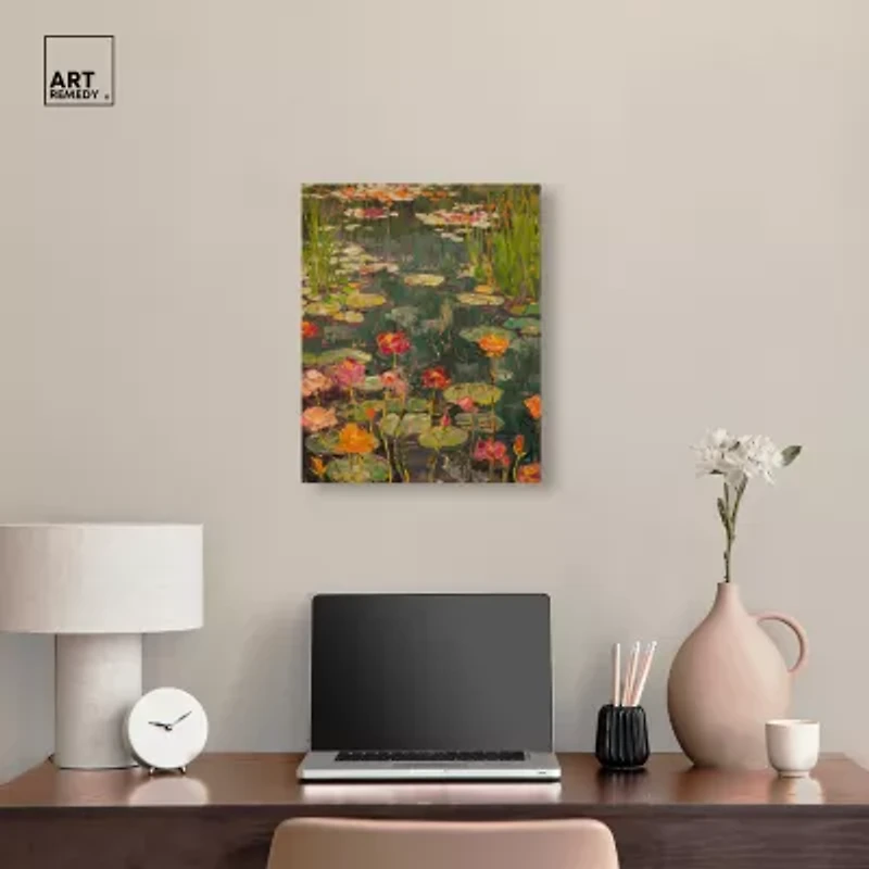 ART REMEDY® "Afternoon Visit" Giclee Nature And Landscape Canvas Art