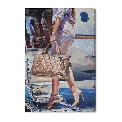 ART REMEDY® Art Remedy "Her Private Jet" Giclee Canvas Print